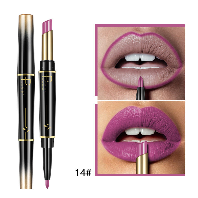 Innovative Double-headed Liner Matte Gloss Color Lipsticks