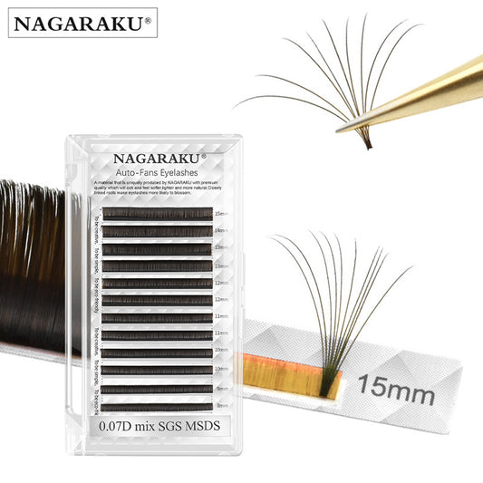 Color Automatic Flowering Grafting Eyelash Row Double Layer Magnetic False Lashes