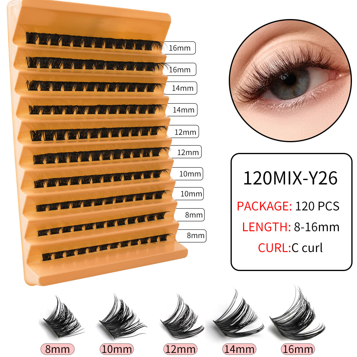 Segment Eyelashes Suit Single Cluster Individual False Lashes