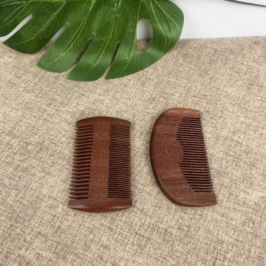 Sandalwood Moon Son Two-sided Hairbrush Wide Fine Tooth Hair Brushes & Combs