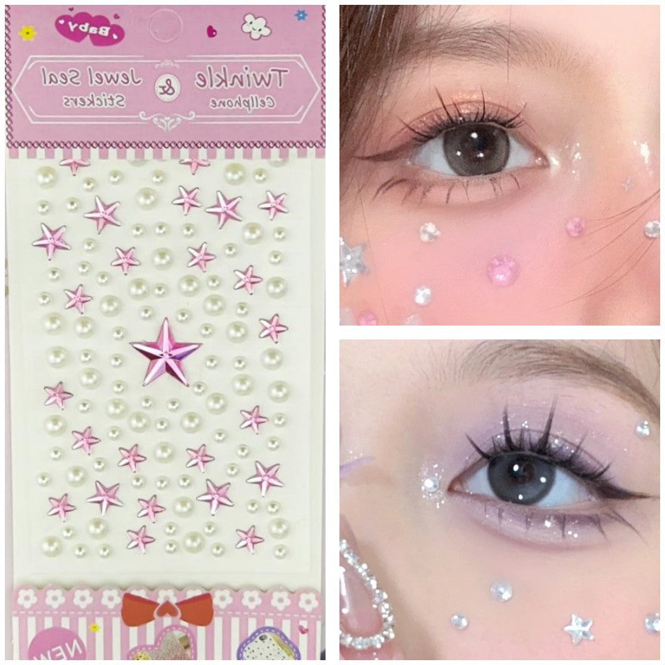 Children's Diamond Gem Stationery Stage Eyebrow Crystals Nail Care Nail Art