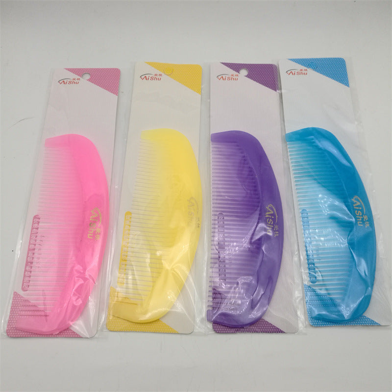 Fashion Solid Color Imitation Beef Tendon Simple Plastic Hair Brushes & Combs