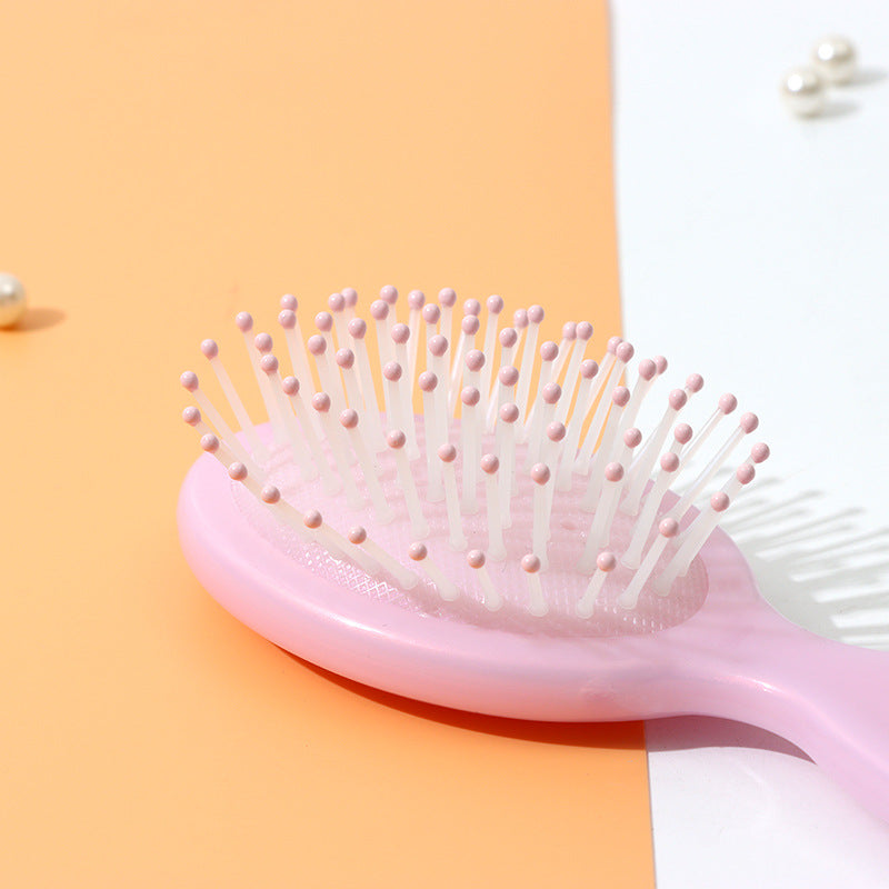 Portable Pearlescent Mermaid Travel Mini Pocket Hair Brushes & Combs