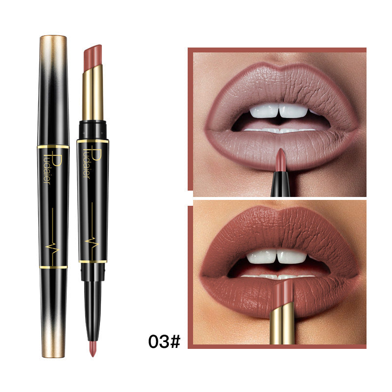 Innovative Double-headed Liner Matte Gloss Color Lipsticks