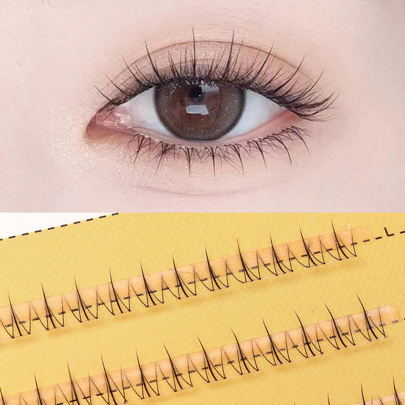 Root Comic Single Cluster Lower Eyelashes Small Flame False Lashes