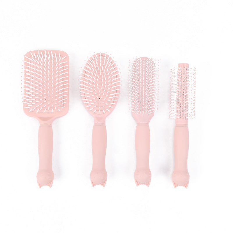 Head Cat Scratching Handle Massage Rubber Hairdressing Hair Brushes & Combs