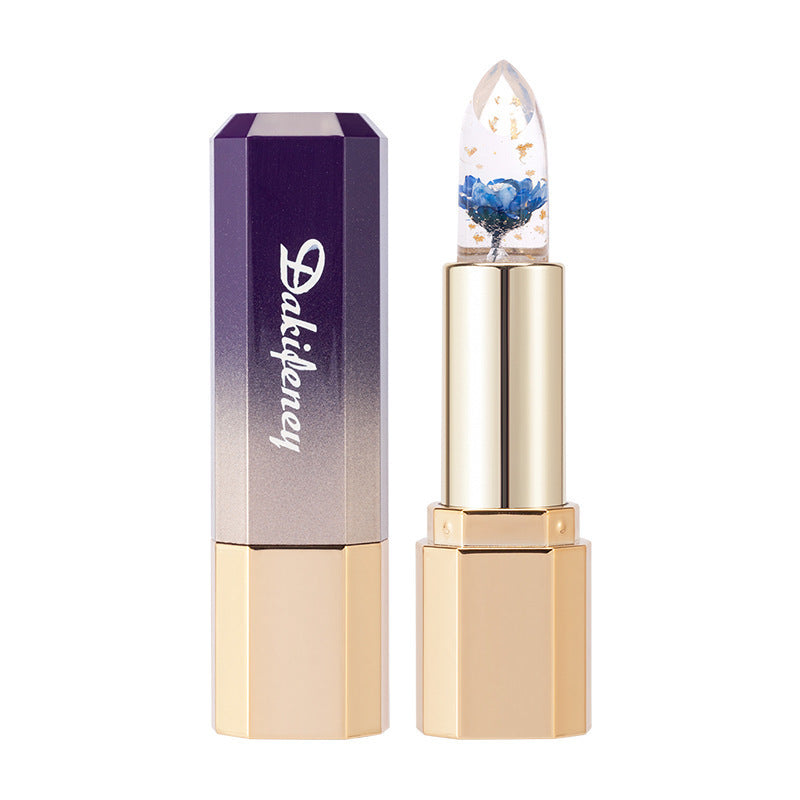 Petal Flower Transparent Jelly Gold Foil No Stain On Lipsticks