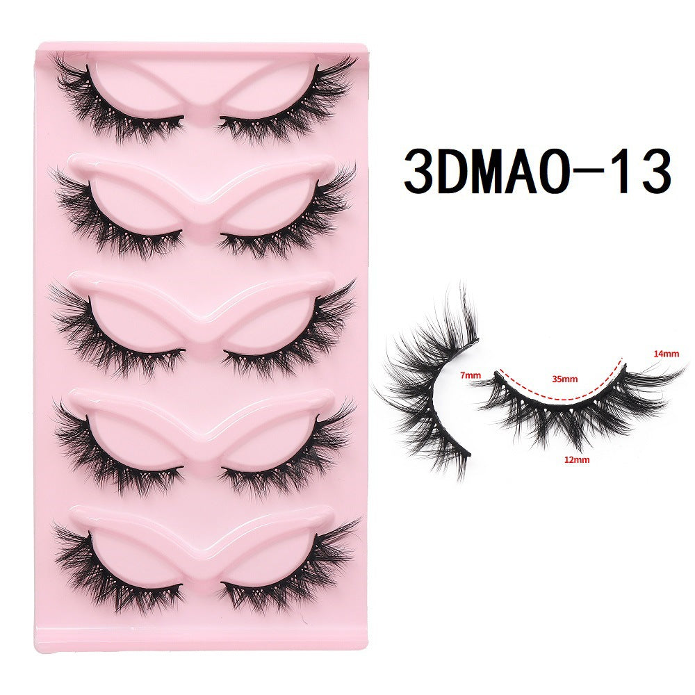 Pairs Of Cat Eyelashes Thick Curl Tail False Lashes