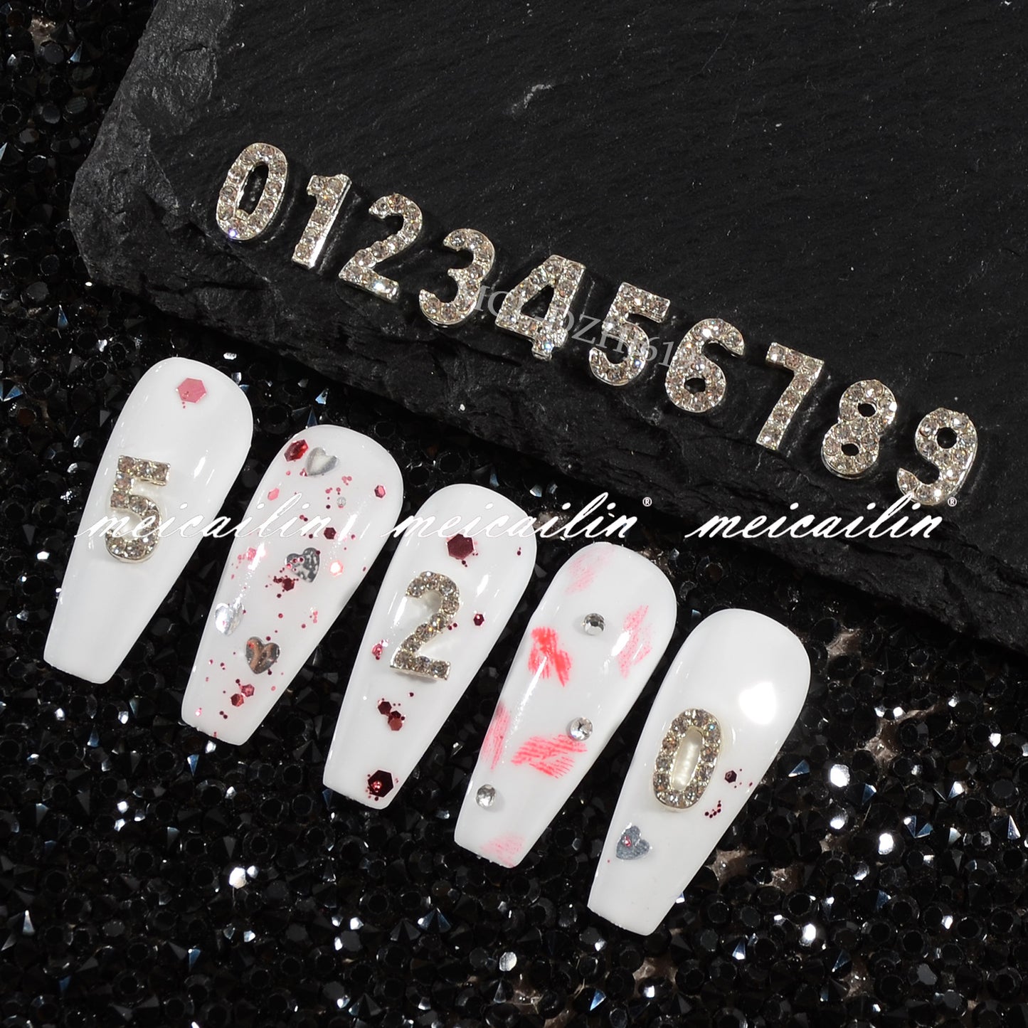 Alloy Random Combination Stereo Digital Ornament Super Nail Care Nail Art