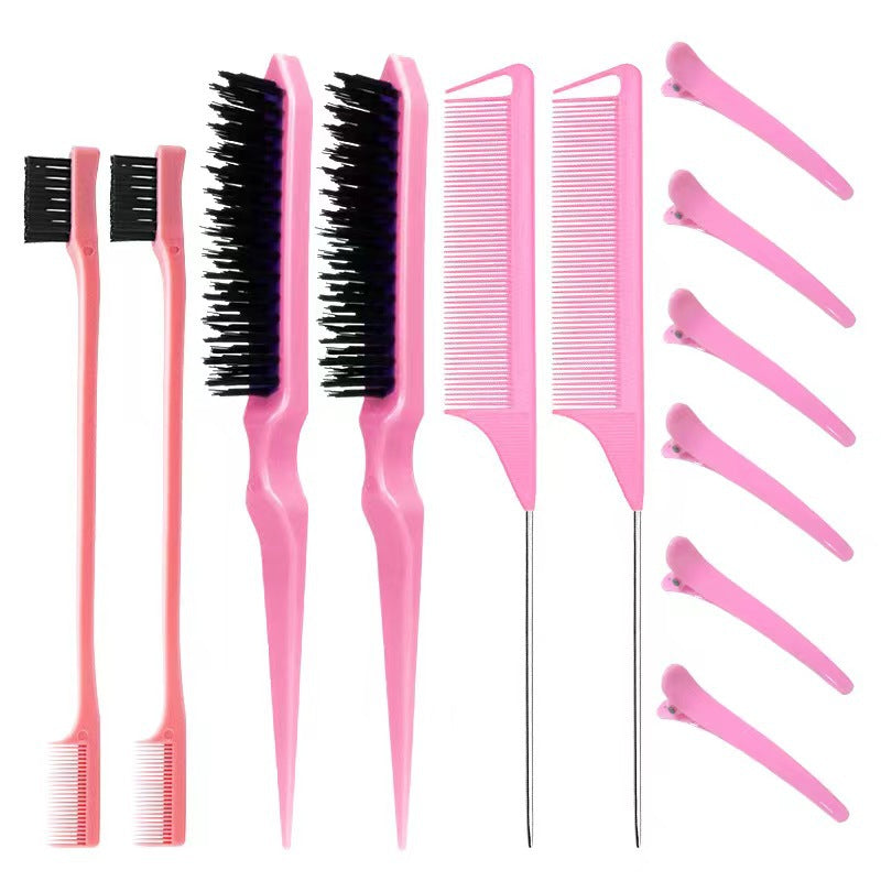 Sets Fluff Steel Needle Tail Duckbill Clip Hair Brushes & Combs