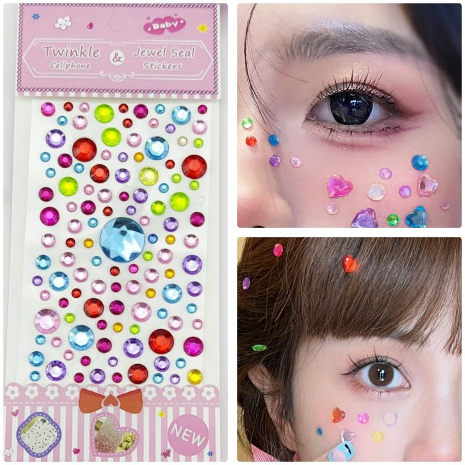 Children's Diamond Gem Stationery Stage Eyebrow Crystals Nail Care Nail Art