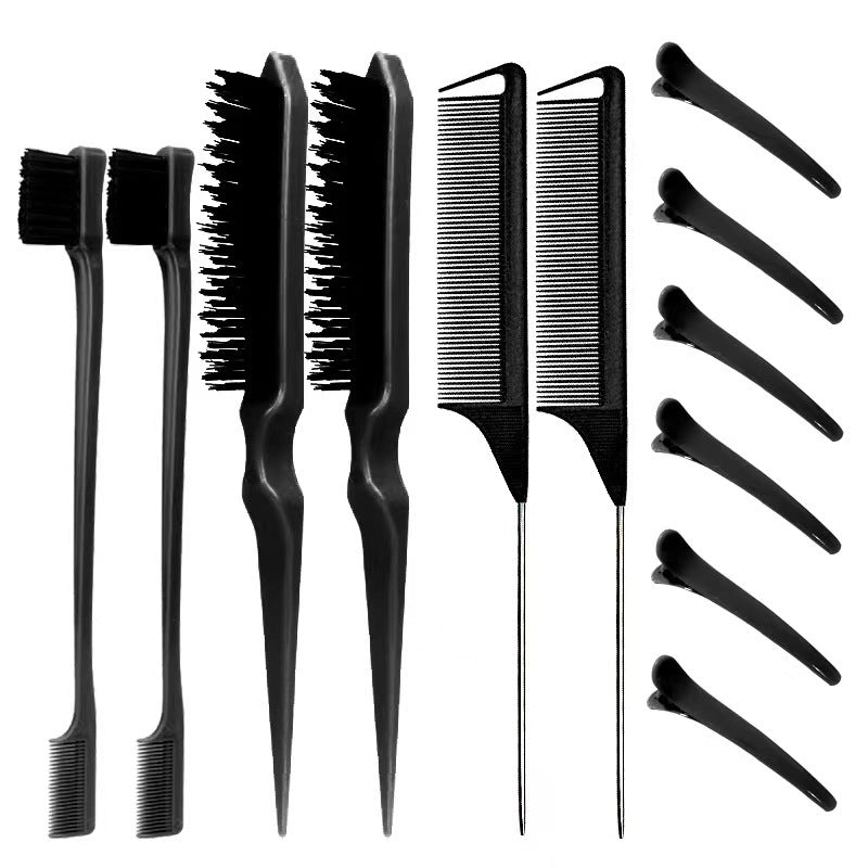 Sets Fluff Steel Needle Tail Duckbill Clip Hair Brushes & Combs