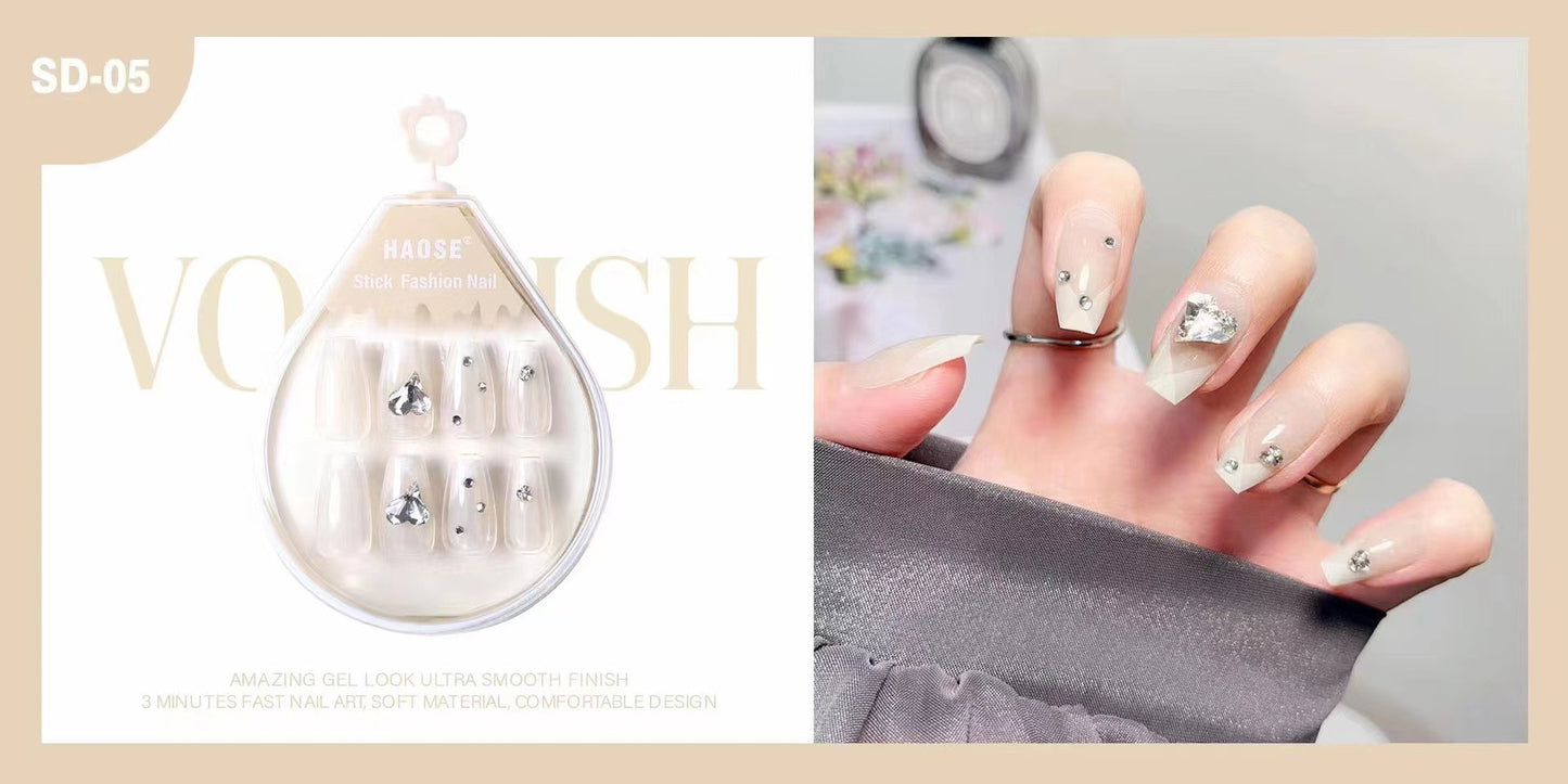 Soft Detachable Repeated Use Jelly Piece Nail Stickers