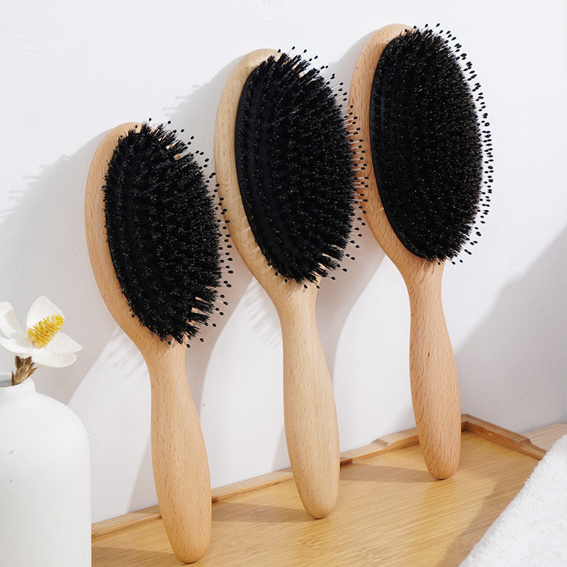 Beech Bristle Air Cushion Massage Scalp Hair Brushes & Combs