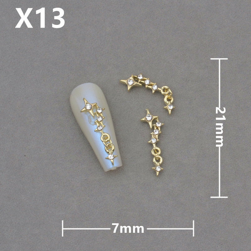 Five-pointed Star Bamboo Pearl Four Stars Nail Care Nail Art