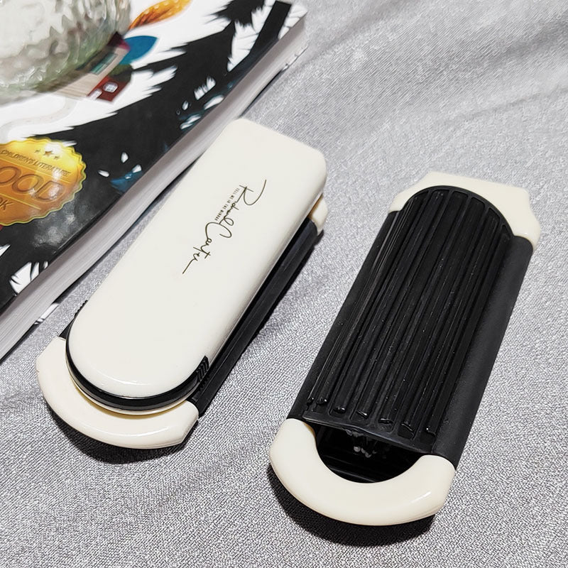 Folding Compact Portable Airbag Massage Good-looking Milky White Hair Brushes & Combs