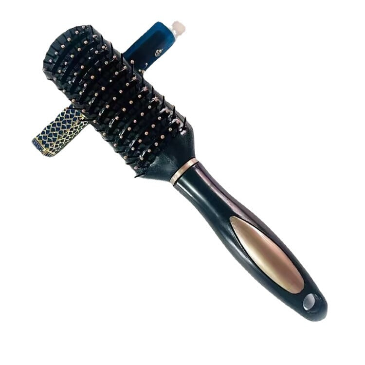 Buckle Shape Curling Hairdressing Cylindrical Roller Hair Brushes & Combs