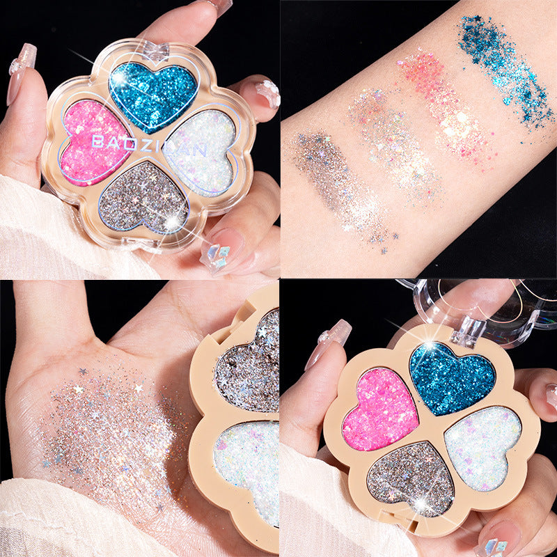 Children's Large Sequins Four-color Shadow Party Dance Eyeshadow