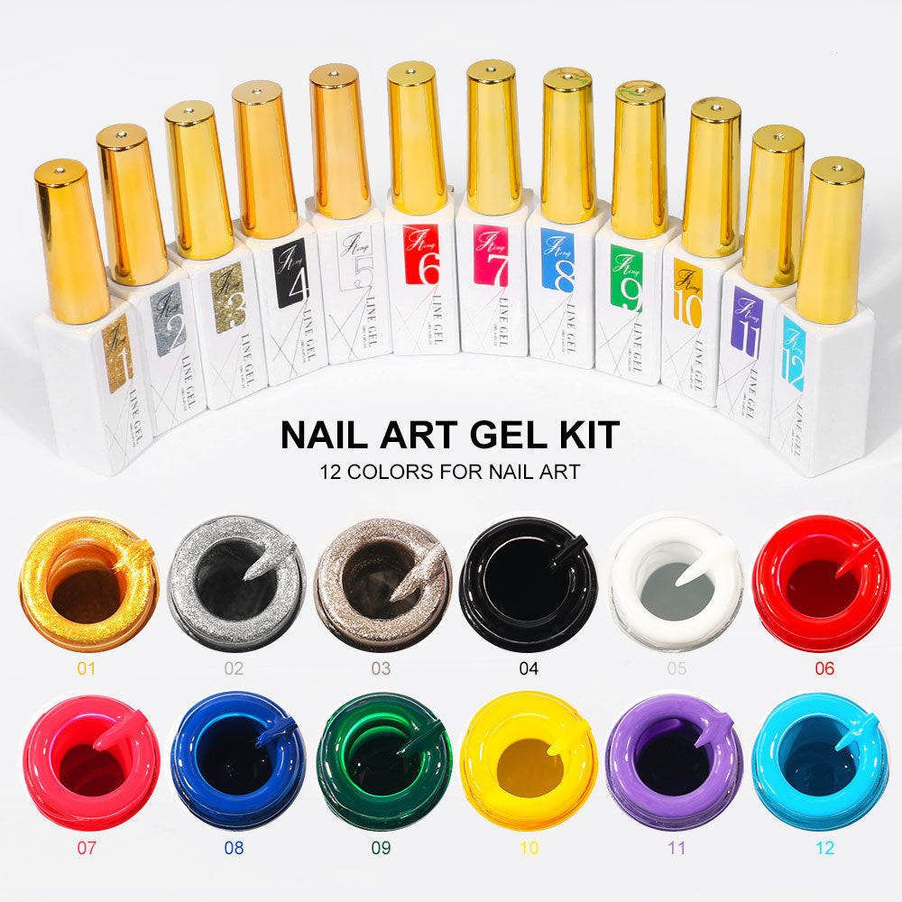 Single Bottle Line Pulling Gel Artificial Nail Polish