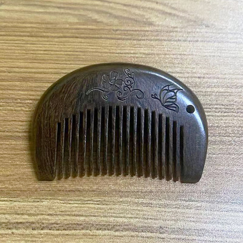 Sandalwood Double-sided Carved Wood Scalp Head Hair Brushes & Combs