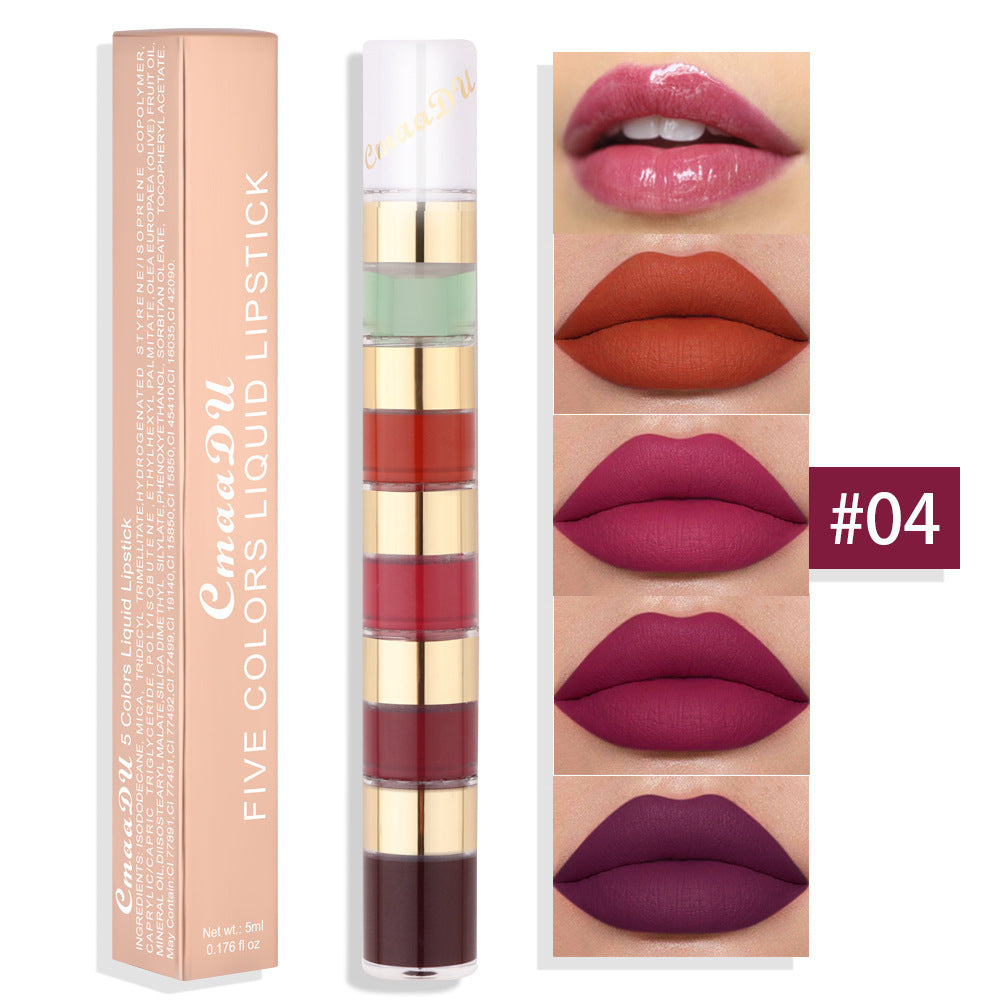 Gloss Combination Matte Finish Not Easy To Meet Water Lipsticks