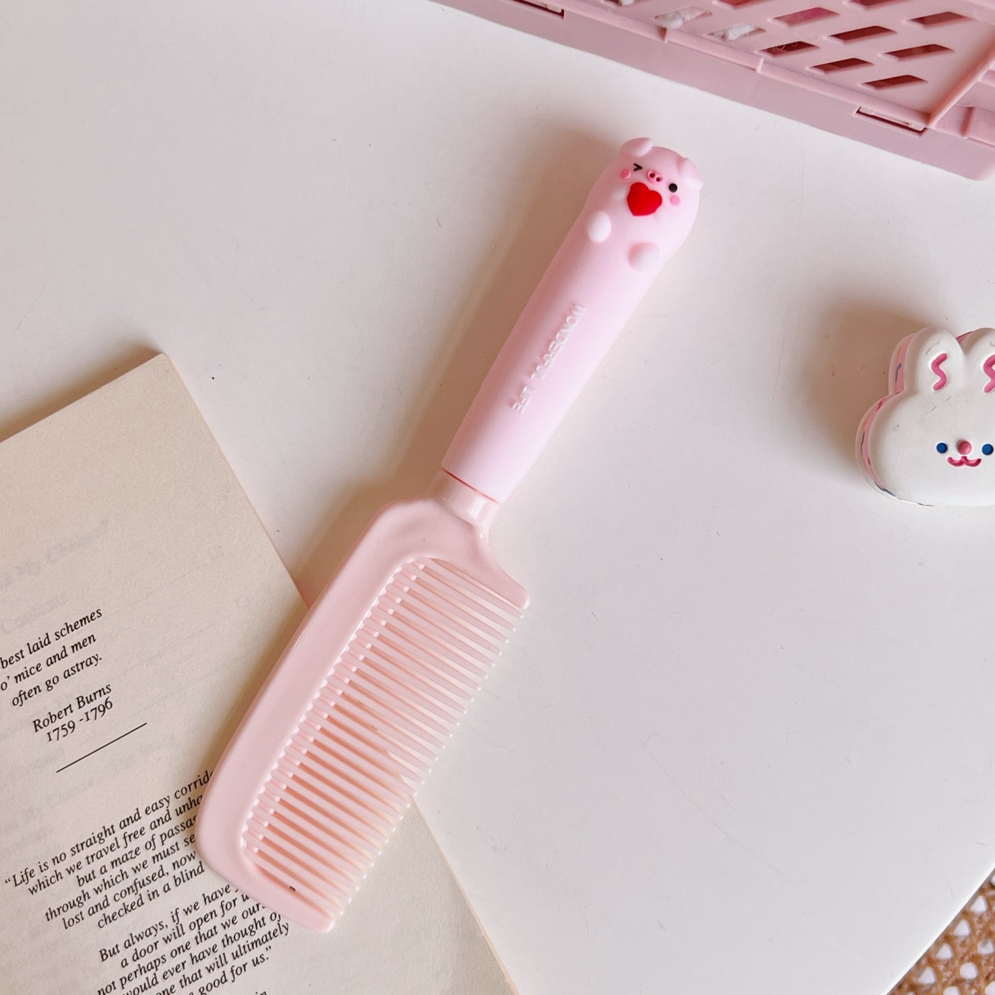 Plastic Soft Rabbit Household Curling Long Hair Brushes & Combs