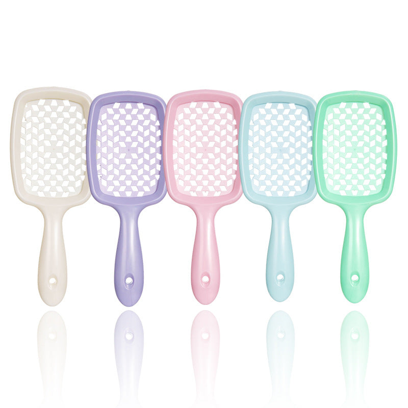 Pearlescent Fluffy Shape Massage Tangle Wet Hair Brushes & Combs