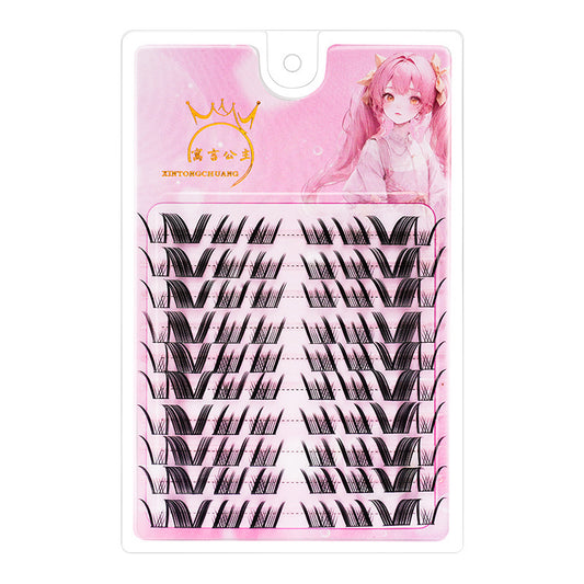 Women's Twisted Rolls Split Eyelashes Cartoon Barbie Team Series False Lashes