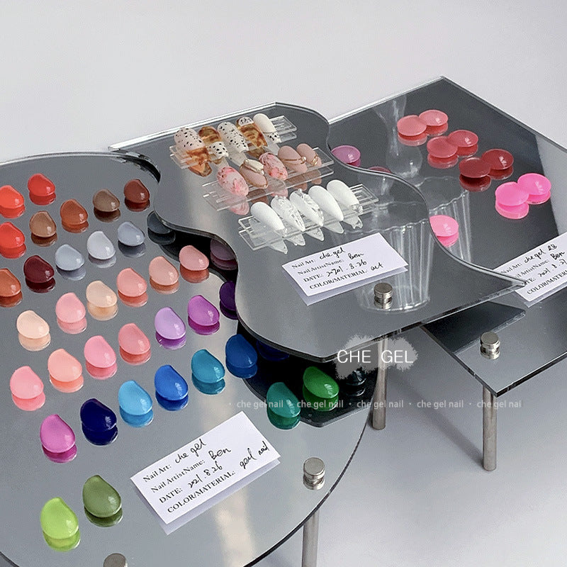 Exhibition Board Glass Color Card Works Nail Care Nail Art