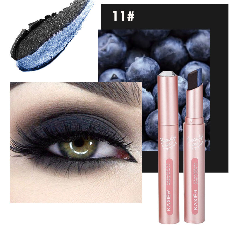 Gradient Two-color Pen Pearlescent Thin Glittering Eyeshadow