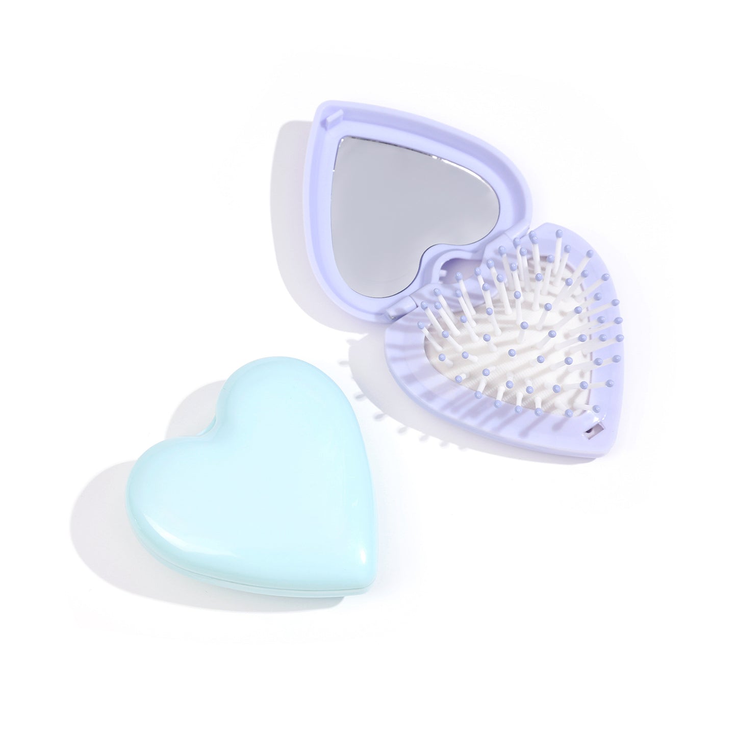 Massage Heart-shaped Foldable Portable Mirror Scalp Hair Brushes & Combs