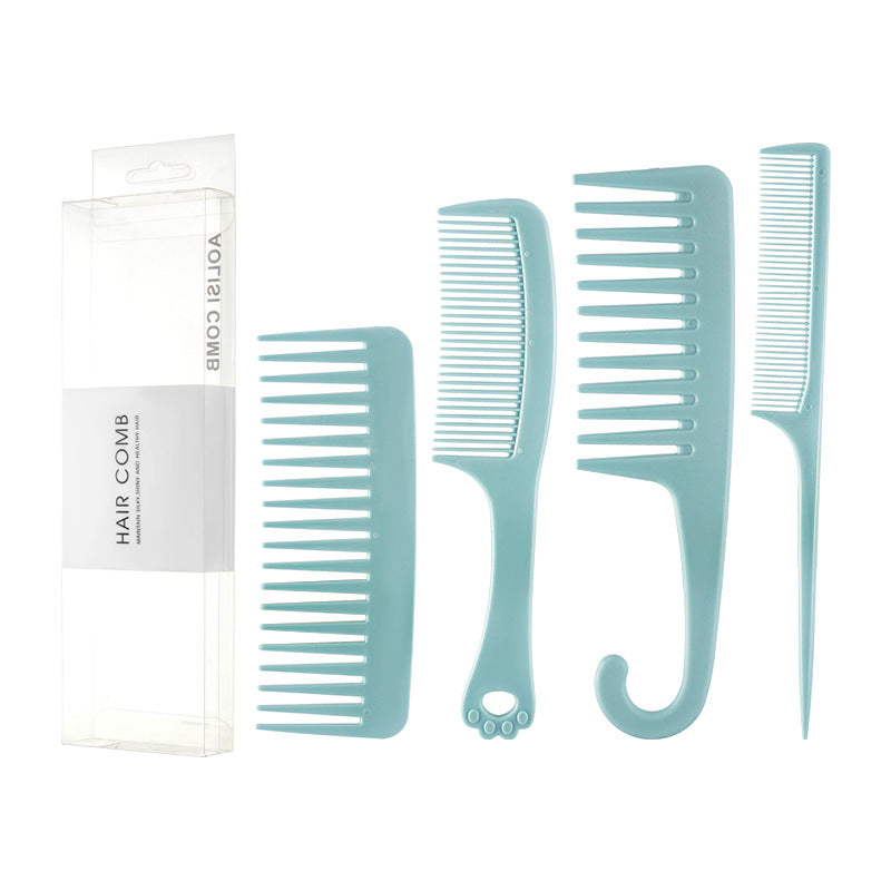 Simple Pointed Tail Portable Wide Fine Hair Brushes & Combs