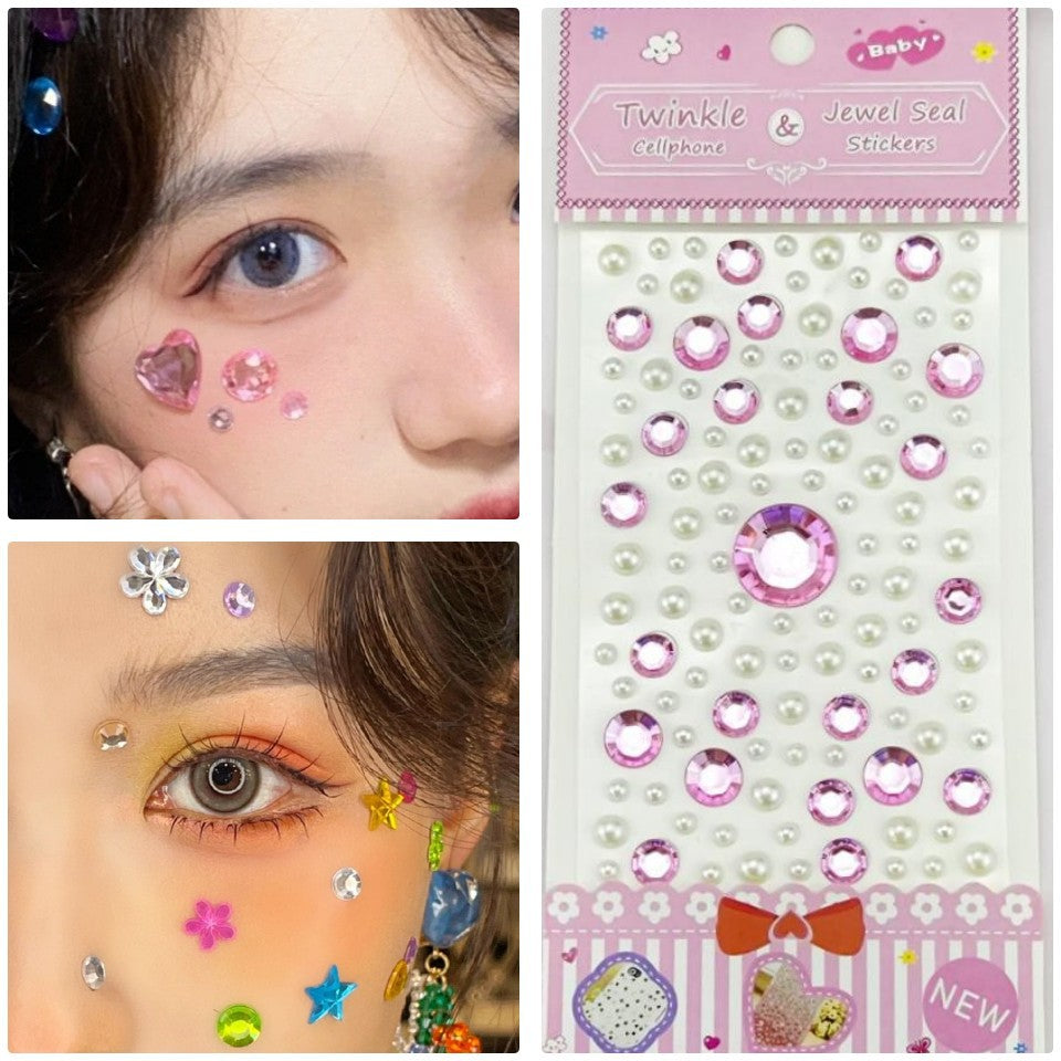 Children's Diamond Gem Stationery Stage Eyebrow Crystals Nail Care Nail Art