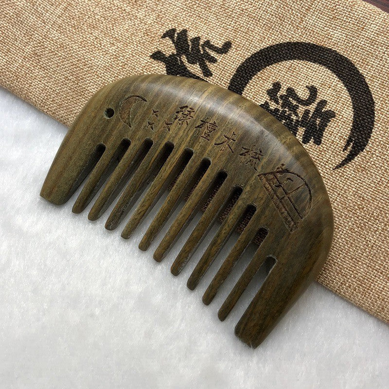 Sandalwood Wide Tooth Fine Female Mini Hair Brushes & Combs