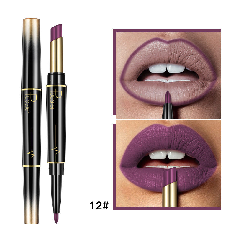 Innovative Double-headed Liner Matte Gloss Color Lipsticks