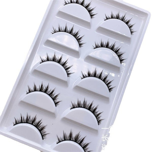 Mixed Blood Black Stem Single Cluster False Lashes