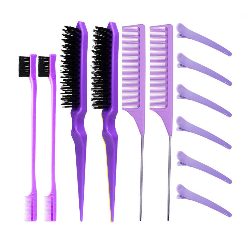 Hairdressing Tail Fluff Double Three Rows Hair Brushes & Combs