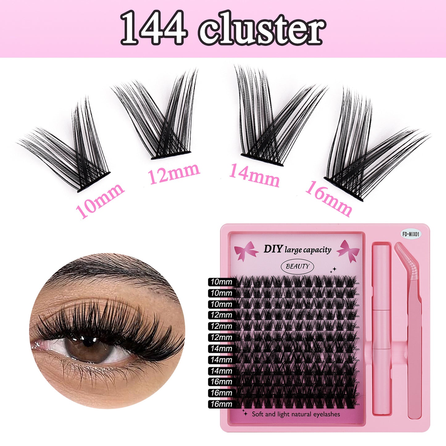 Eyelash Box Thick Eyelashes Three-dimensional Hot Melt False Lashes