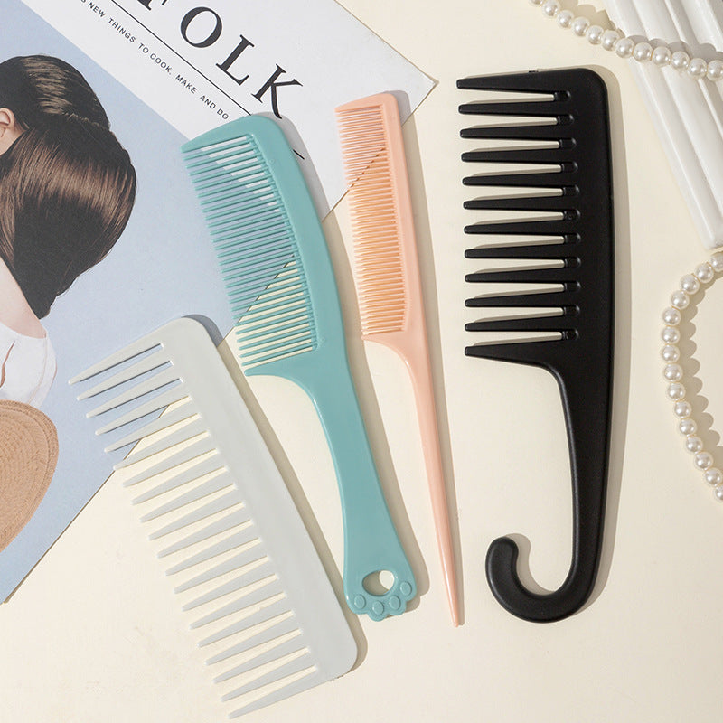 Simple Pointed Tail Portable Wide Fine Hair Brushes & Combs