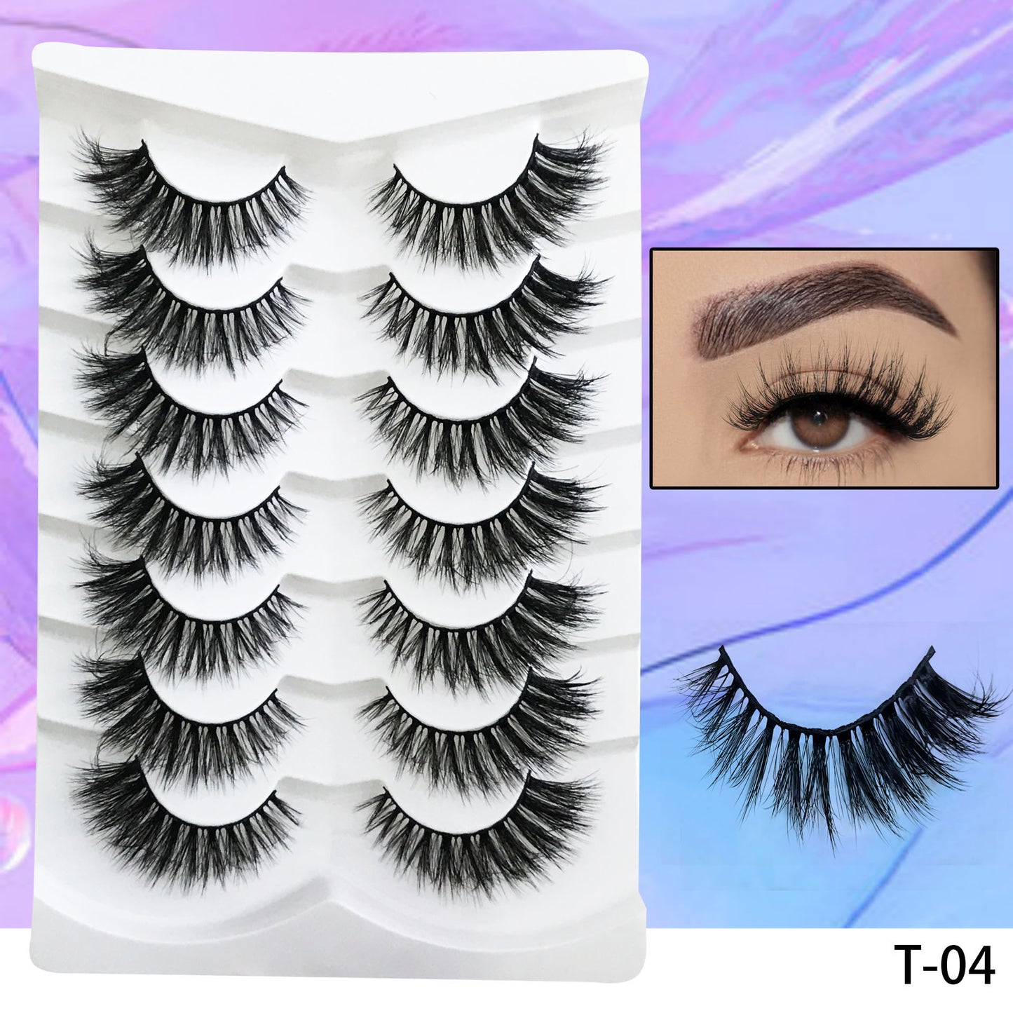 Double Pairs Of Eyelashes Natural Thick Imitated Mink False Lashes