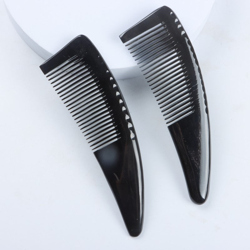 Black Yak Horn Shape Buffalo Sub- Hair Brushes & Combs