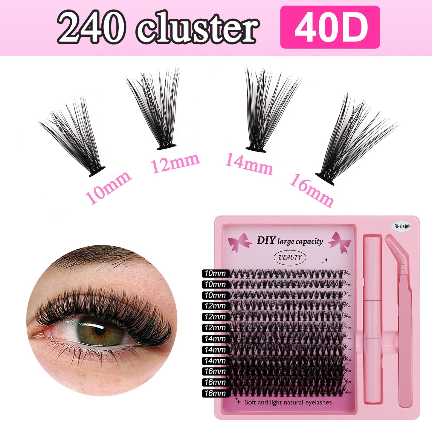 Eyelash Box Thick Eyelashes Three-dimensional Hot Melt False Lashes