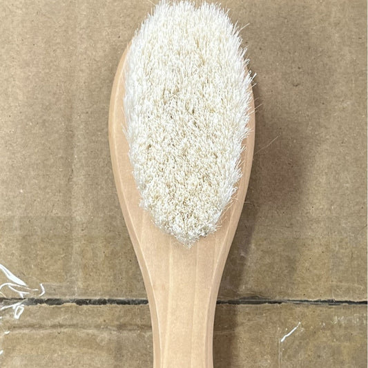 Hollow Wool Wooden Carved Cleaning Brush Head Massage Hair Brushes & Combs