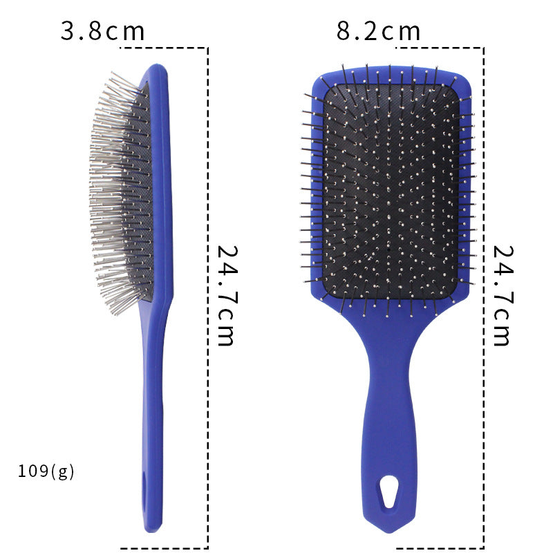 Frosted Large Square Airbag Steel Tooth Four-color Optional Hair Brushes & Combs