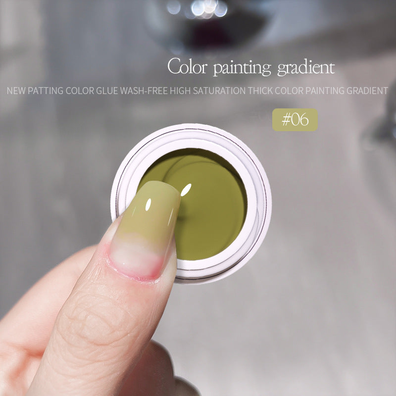 Pat Glue Colored Drawing High Saturation Thick Painted Nail Polish