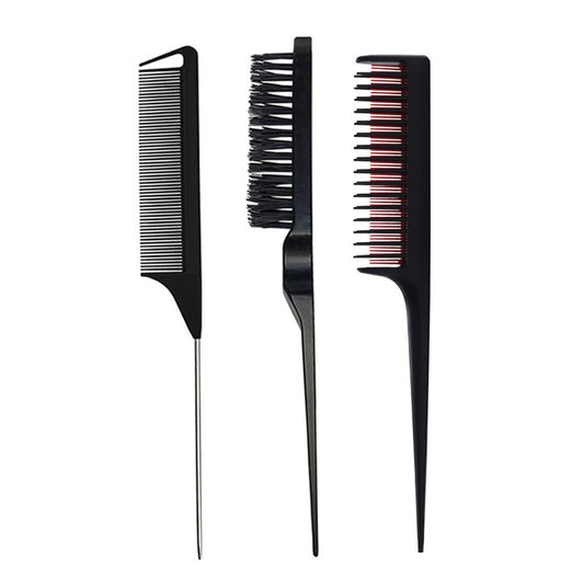 Fluffy Plate Bristle Steel Needle Tail Hair Brushes & Combs