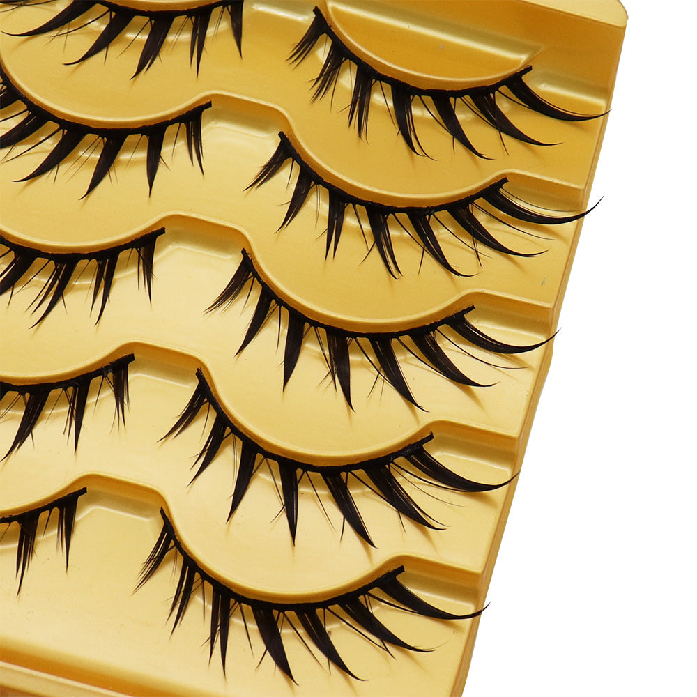 Eyelashes Three-branch Color Tail Lengthened Oblique False Lashes