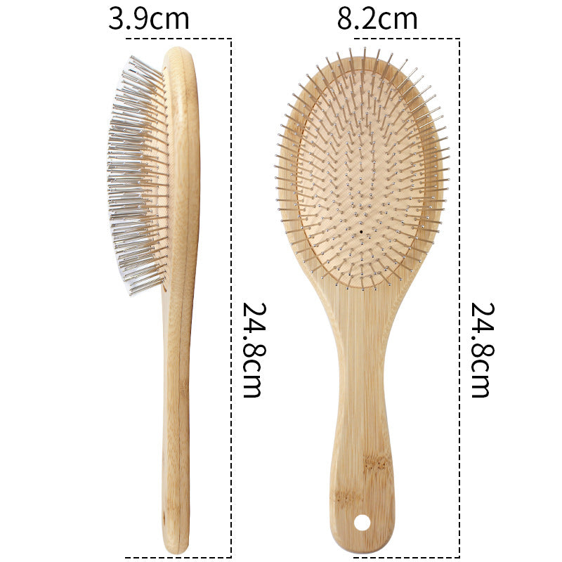 Straight Bamboo Steel Needle Air Cushion Hair Brushes & Combs