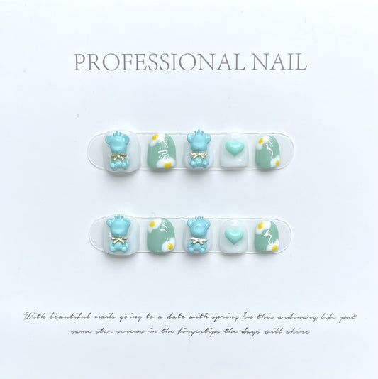 Wear Short Three-dimensional Cartoon Years Old Dedicated Nail Art