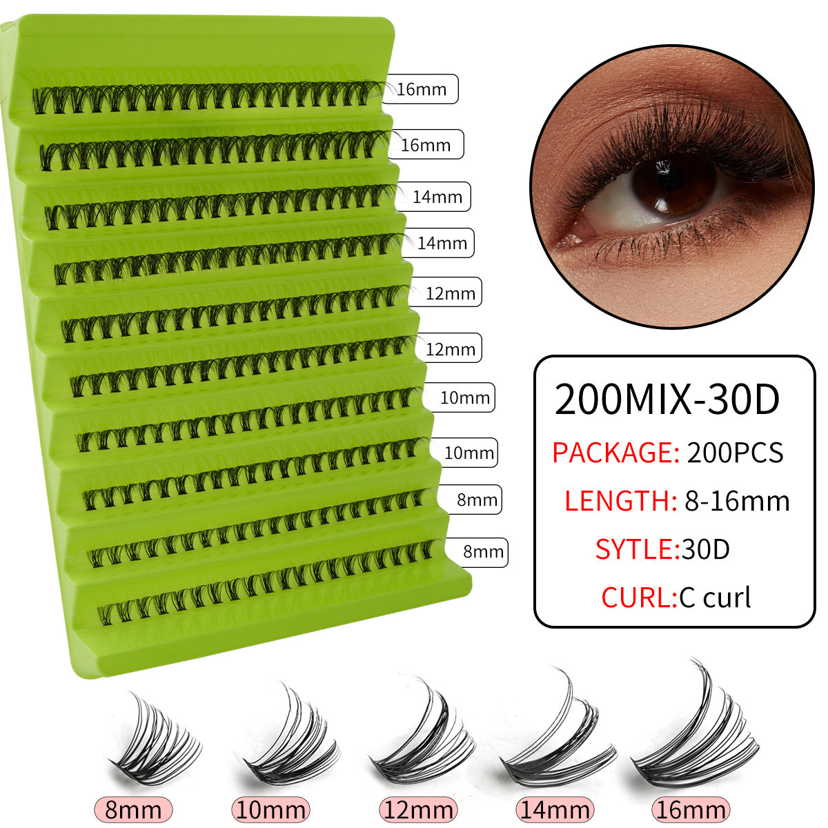 Segment Eyelashes Suit Single Cluster Individual False Lashes